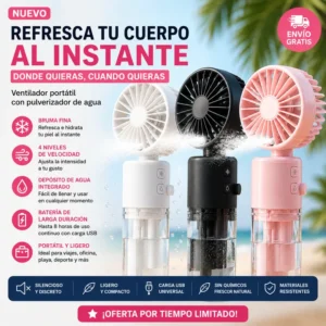 Ventilador portátil con nebulizador